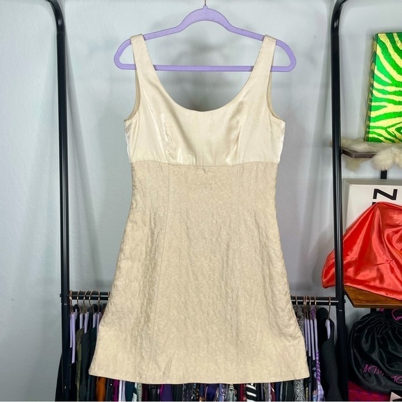 Kay Unger Evening Champagne A Line Dress - Picture 1 of 7